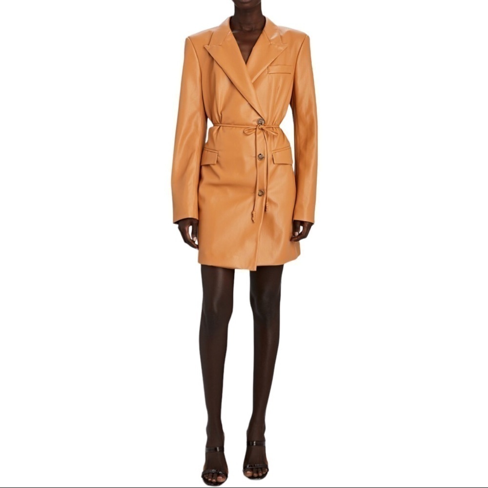 NWT NANUSHKA Remi Vegan Leather Blazer Dress